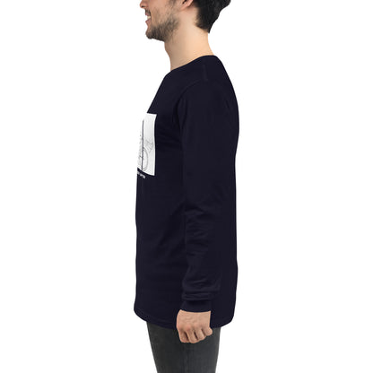 Ever After Long Sleeve Shirt - Left Placement image 27 in Heather Forest, size S, showing left-side angle for the Happily Ever After design.
