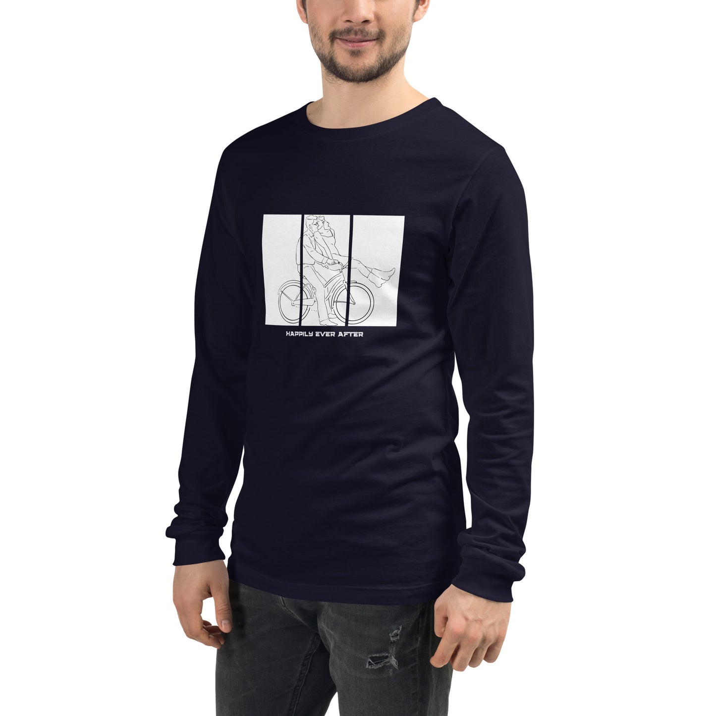 Ever After Long Sleeve Shirt - Left Placement image 29: Heather Forest version, size L with front view, left-side angle of the Happily Ever After range.