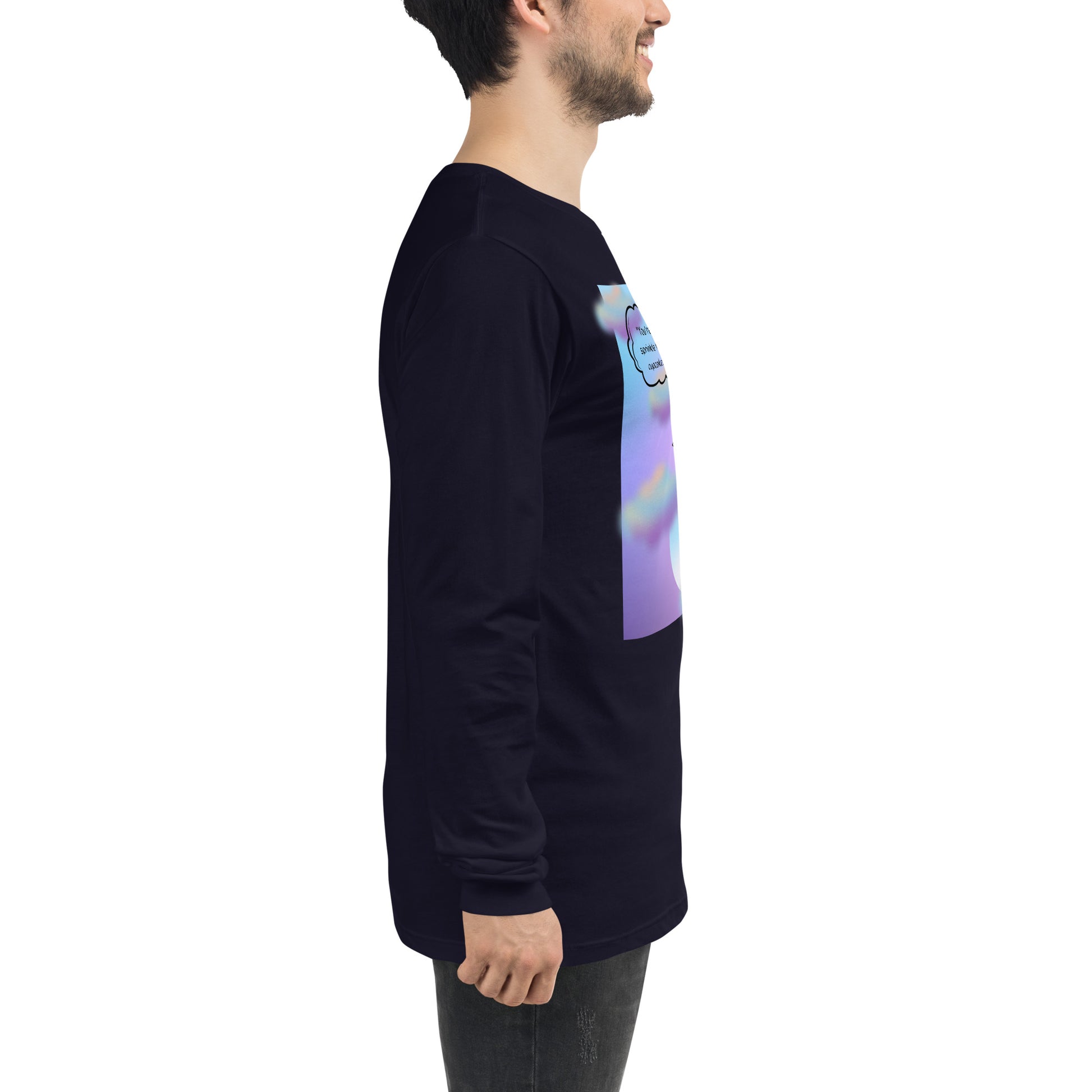 Sprinkle Theory Long Sleeve Shirt - Left Placement product image 28 in Heather Forest, size M, with right-side angle and left placement.