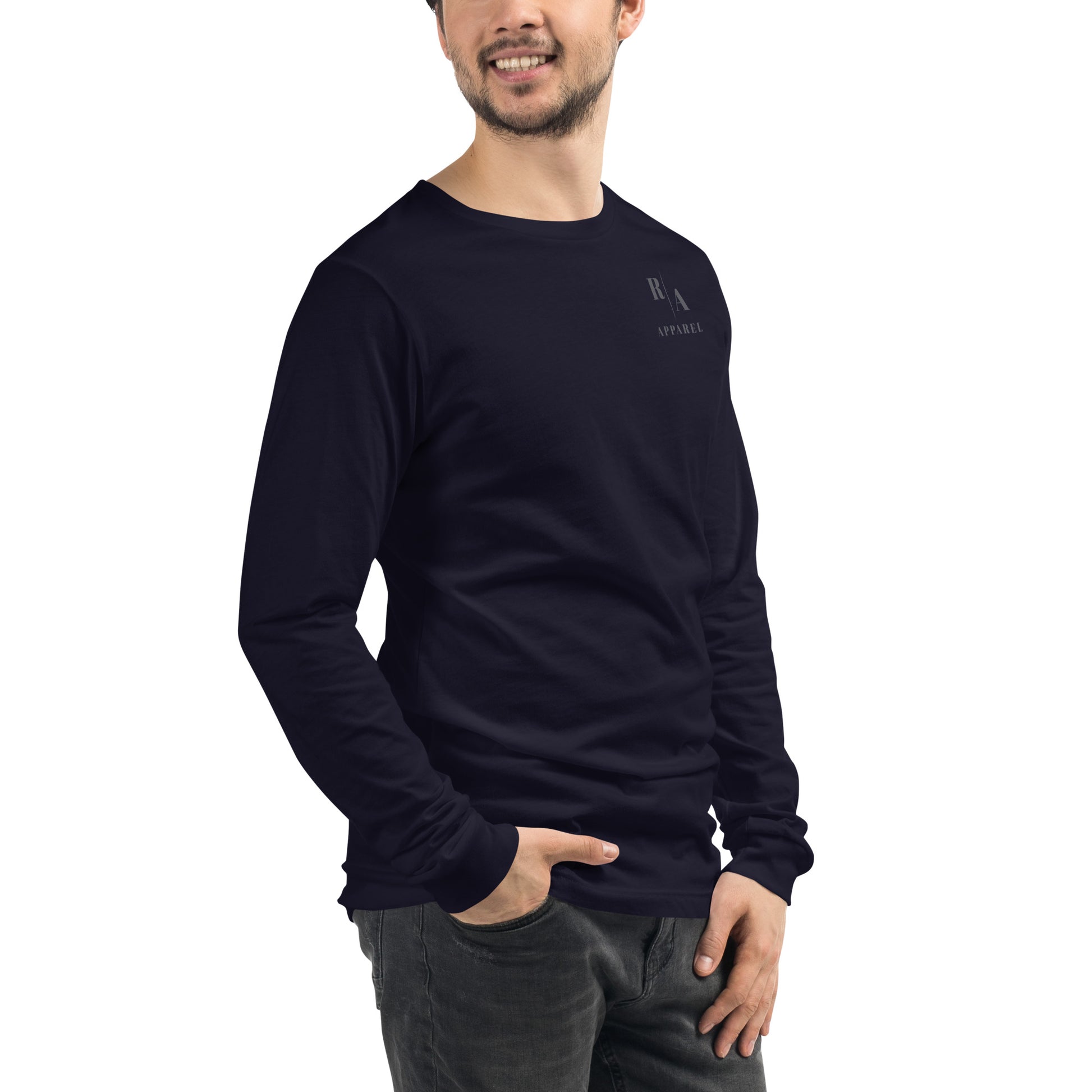 Blind Signal Long Sleeve Shirt - Left Placement 39 image 8 in Maroon, size S, showing front view, right-side angle for the We Are Blind design.