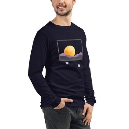 Avenor Long Sleeve Shirt product image 18 in Maroon, size L, with front view, right-side angle and design placement.
