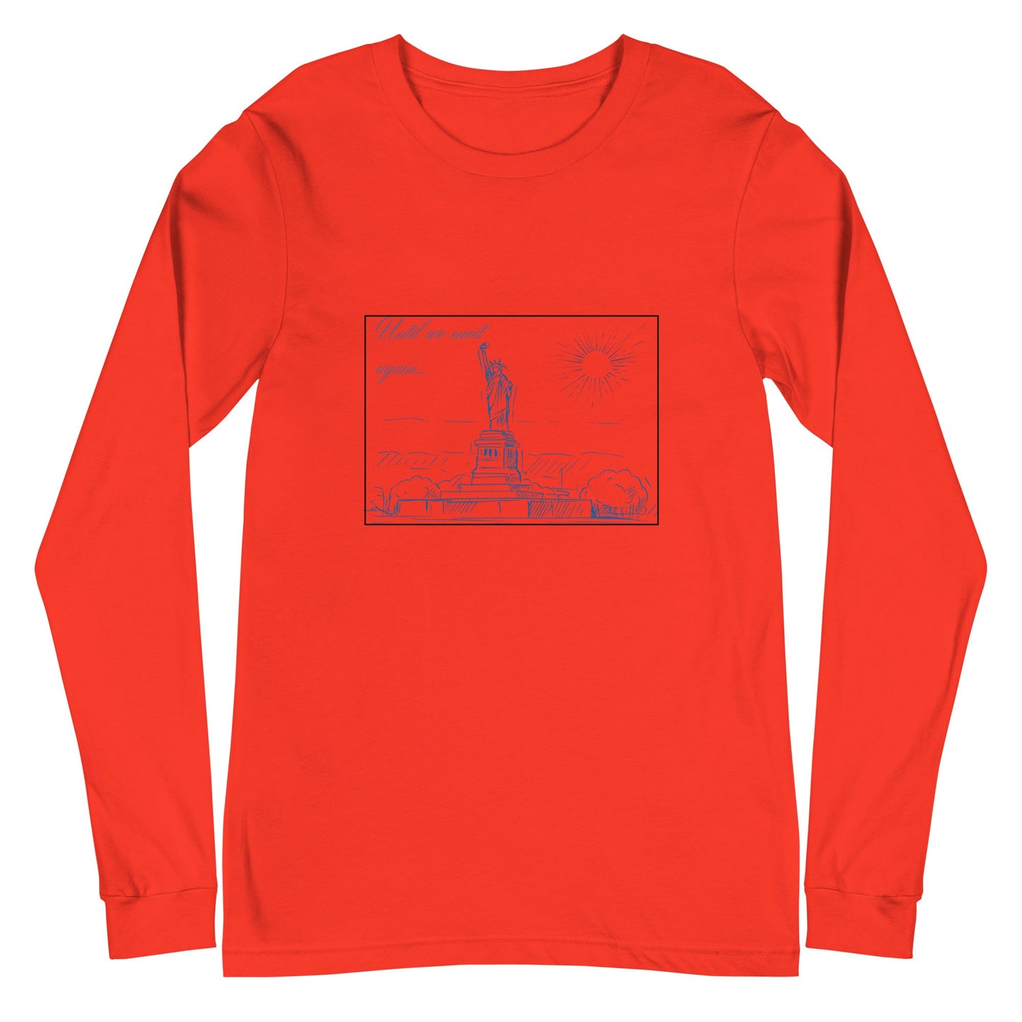 Image 10 of Black Farewell Bloom Long Sleeve Shirt - Left Placement, size L, with Until We Meet Again artwork visible in front view.