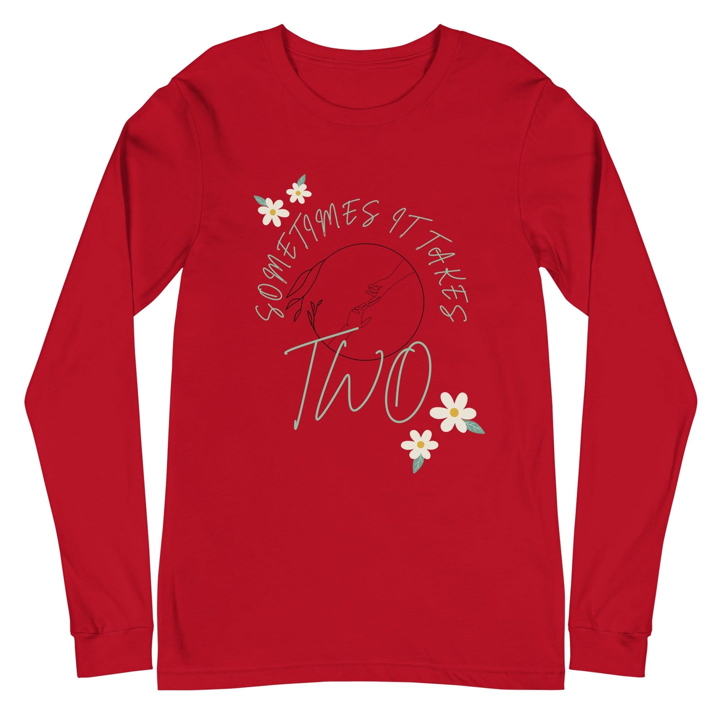 Duet Long Sleeve Shirt - Left Placement by R.A. Apparel, image 5, front view, Black Heather, size XL, left placement.