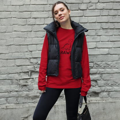Wild Call Long Sleeve Shirt - Left Placement by R.A. Apparel, image 13, front view, Red, size XS, left placement.