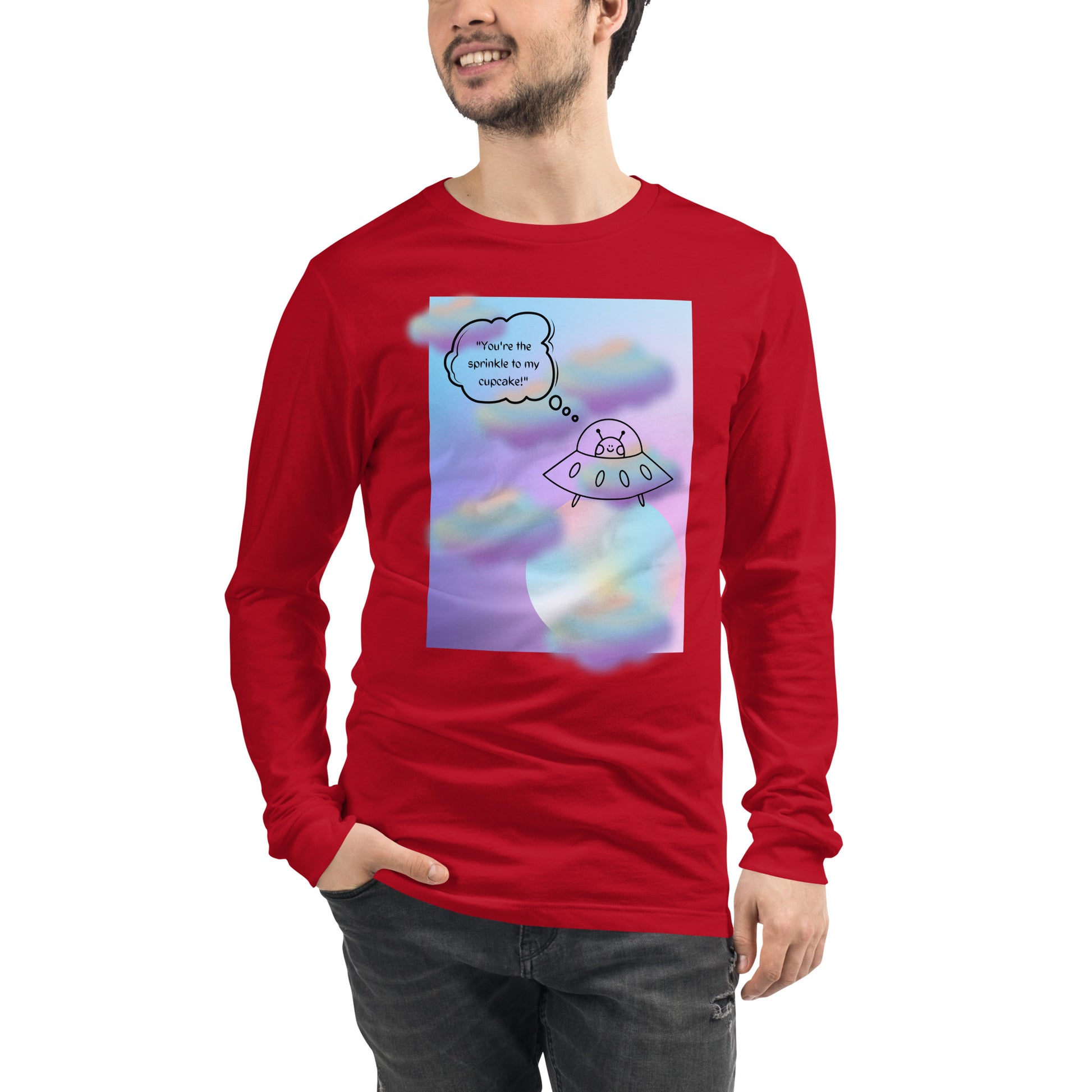 Sprinkle Theory Long Sleeve Shirt - Left Placement product image 31 in Dark Grey Heather, size XS, with front view and left placement.