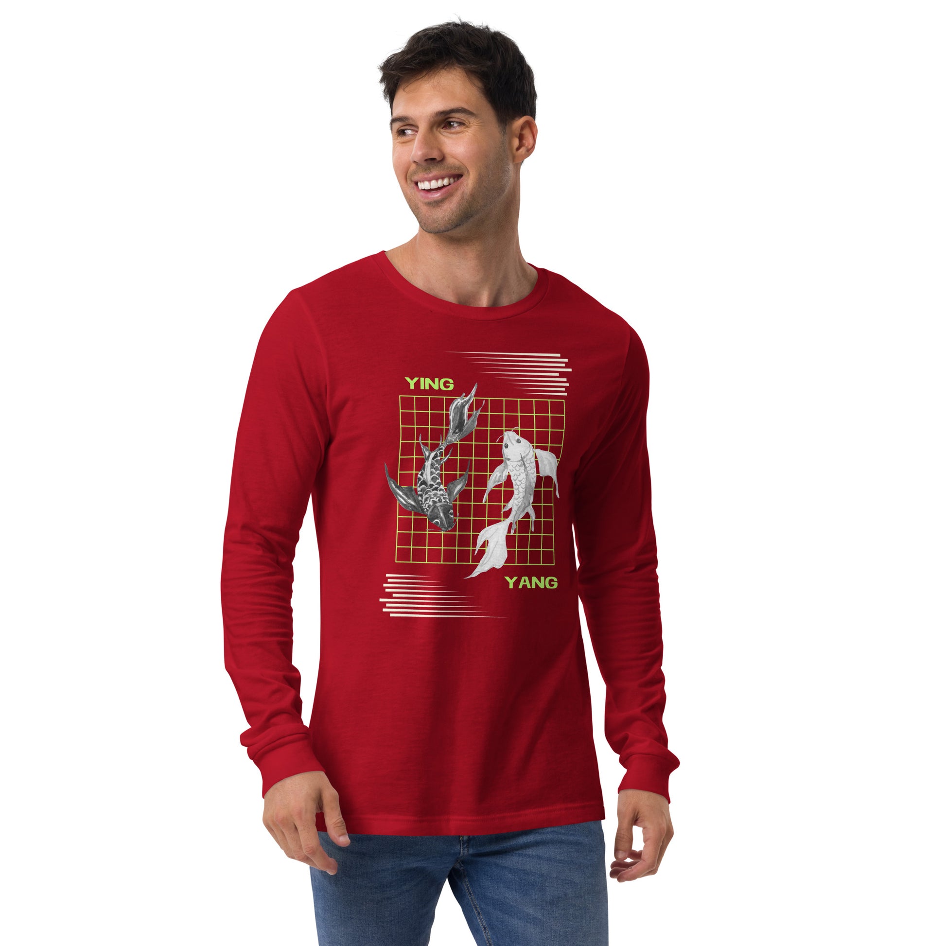 Equinoxe Long Sleeve Shirt image 9 in Black, size XL, showing front view for the Ying and Yang design.