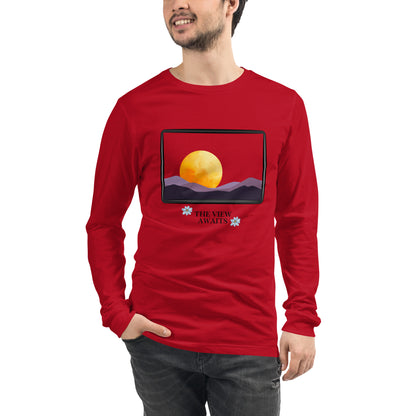 Avenor Long Sleeve Shirt by R.A. Apparel, image 25, front view, Red, size 2XL, design placement.