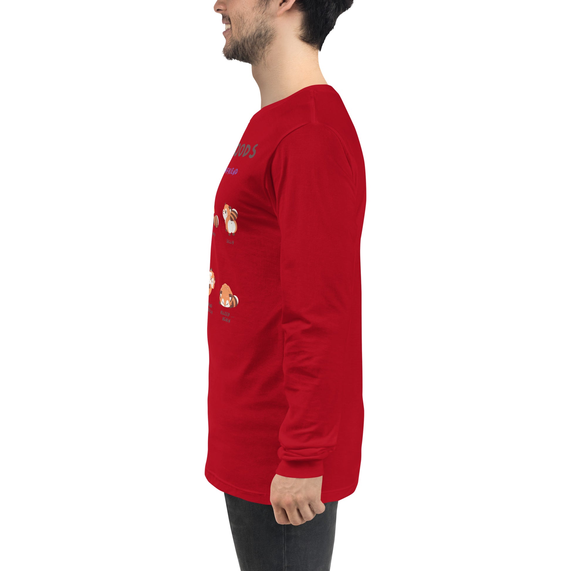 Mood Diary Long Sleeve Shirt - Left Placement product image 33 in Dark Grey Heather, size M, with left-side angle and left placement.