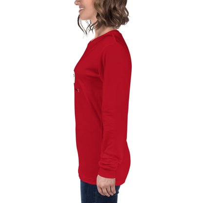 Cute Haunt Long Sleeve Shirt - Left Placement image 33 in Dark Grey Heather, size M, showing left-side angle for the Too Cute to Spook design.