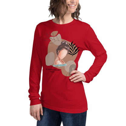 Blind Signal Long Sleeve Shirt - Left Placement 38 image 11 in Maroon, size XL, showing front view, left-side angle for the We Are Blind design.