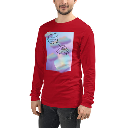 Sprinkle Theory Long Sleeve Shirt - Left Placement product image 35 in Dark Grey Heather, size XL, with front view, left-side angle and left placement.