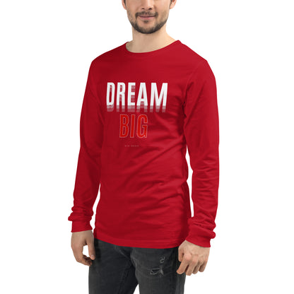 Skyline Dream Long Sleeve Shirt - Left Placement by R.A. Apparel, image 19, front view, left-side angle, Maroon, size L, left placement.