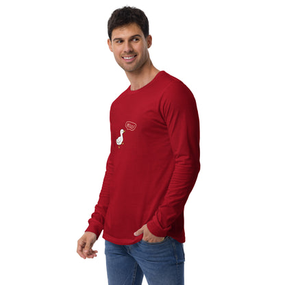 Quacksy Long Sleeve Shirt image 10: Black version, size 2XL with front view, left-side angle of the Hello Duck range.