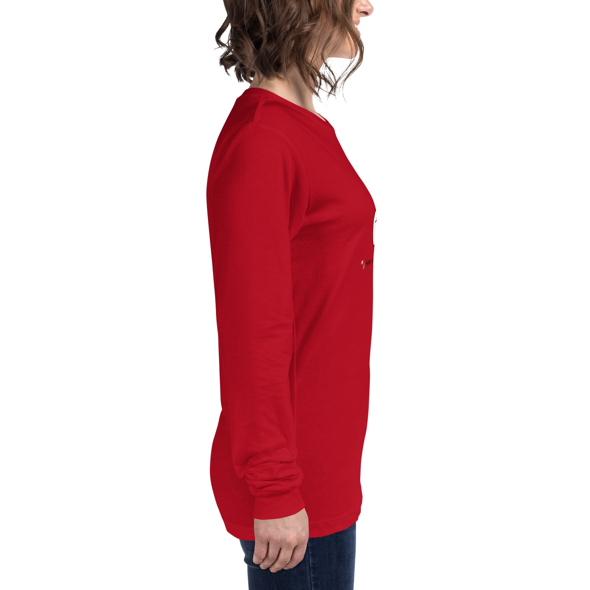 Cute Haunt Long Sleeve Shirt - Left Placement by R.A. Apparel, image 35, right-side angle, Dark Grey Heather, size XL, left placement.