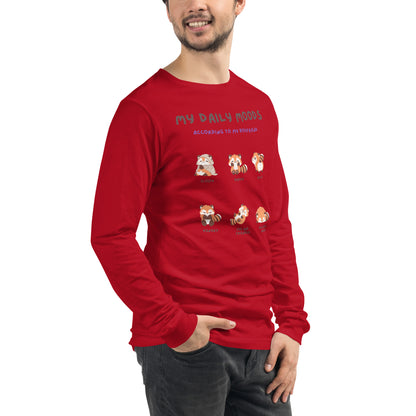 Mood Diary Long Sleeve Shirt - Left Placement image 36: True Royal version, size XS with front view, right-side angle of the My Daily Moods range.