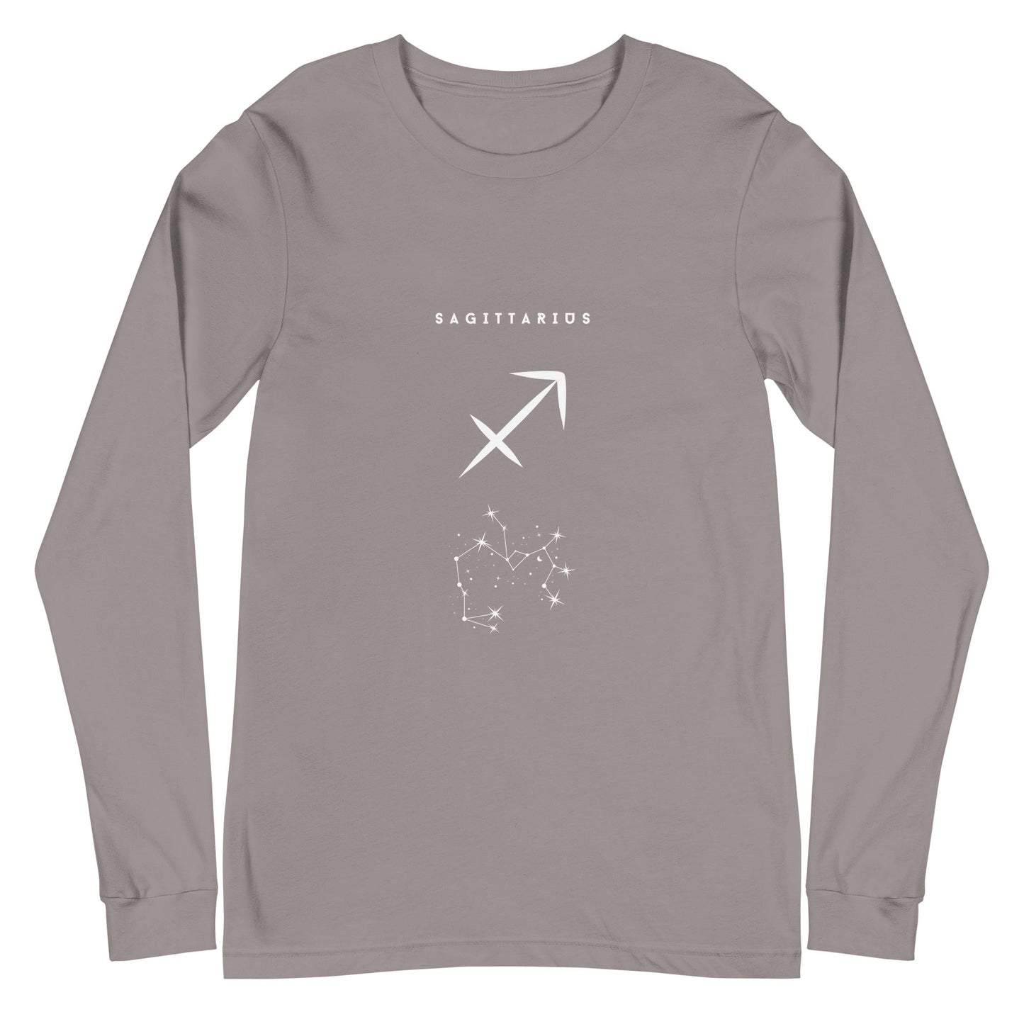Arrowborne Long Sleeve Shirt - Left Placement image 14 in Navy, size S, showing front view for the Sagittarius design.