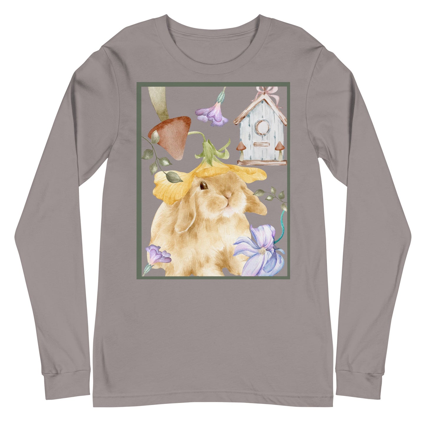 Meadow Club Long Sleeve Shirt - Left Placement by R.A. Apparel, image 14, front view, Navy, size L, left placement.