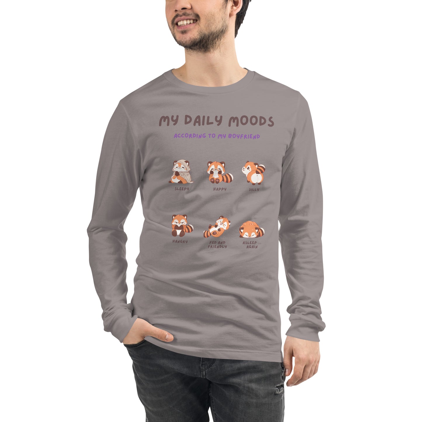 Mood Diary Long Sleeve Shirt - Left Placement image 73 in Gold, size M, showing front view for the My Daily Moods design.