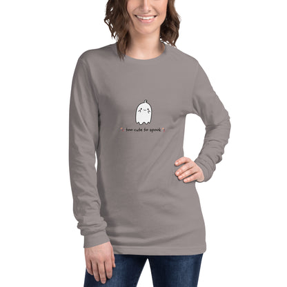 Cute Haunt Long Sleeve Shirt - Left Placement product image 73 in Gold, size M, with front view and left placement.