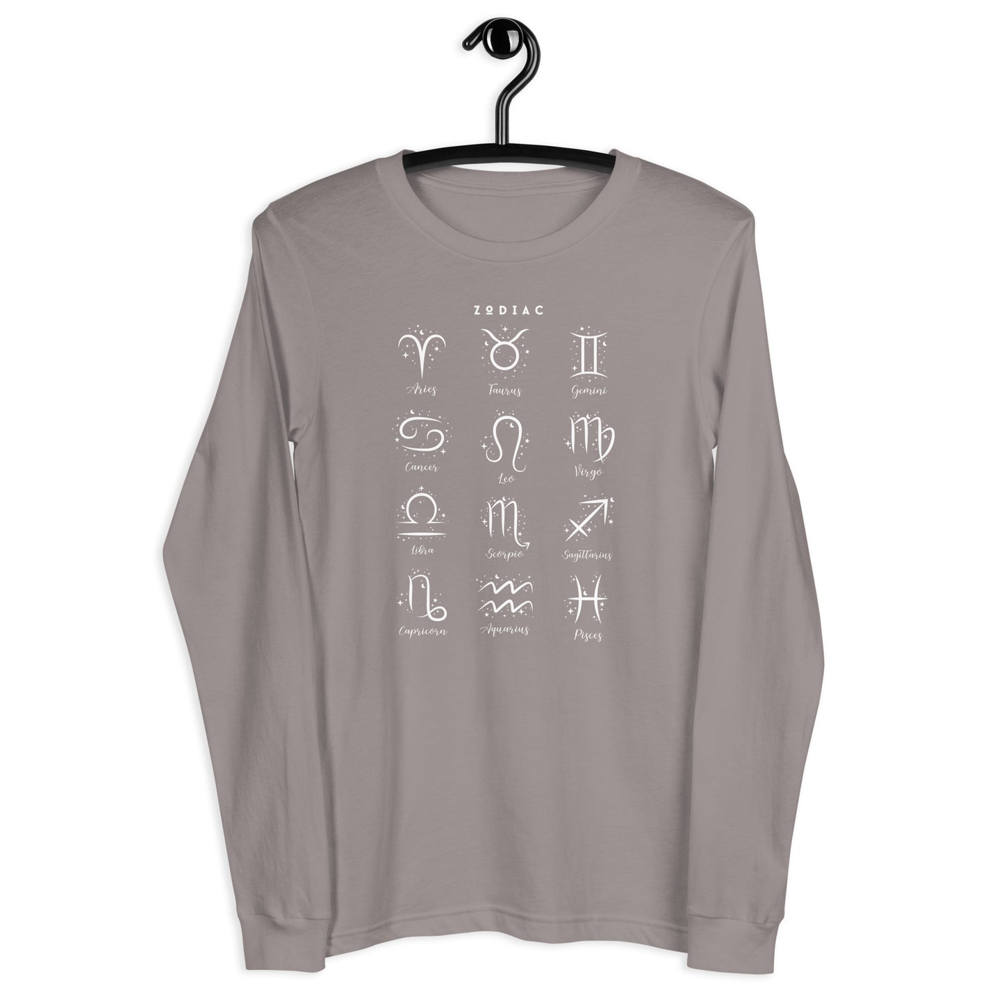 Astral Circle Long Sleeve Shirt - Left Placement by R.A. Apparel, image 23, front view, Maroon, size XL, left placement.