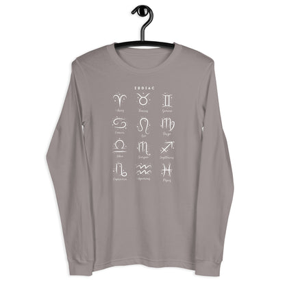 Astral Circle Long Sleeve Shirt - Left Placement by R.A. Apparel, image 23, front view, Maroon, size XL, left placement.