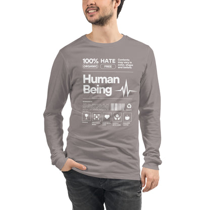 Human Form Long Sleeve Shirt - Left Placement by R.A. Apparel, image 23, front view, Maroon, size XL, left placement.