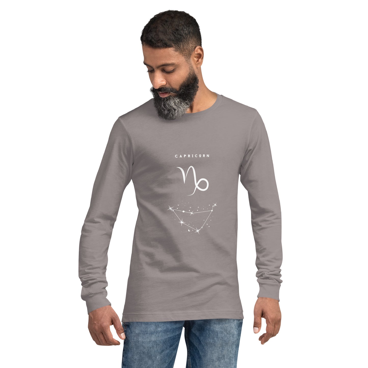 Montaire Long Sleeve Shirt image 49: Heather Navy version, size XS with front view of the Capricorn range.