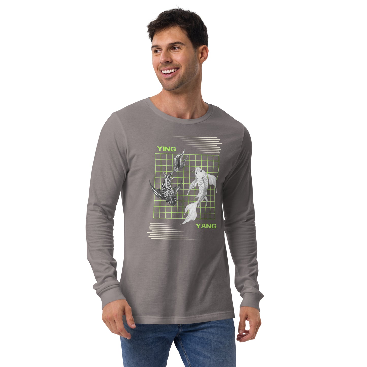 Equinoxe Long Sleeve Shirt image 25 in Red, size 2XL, showing front view for the Ying and Yang design.