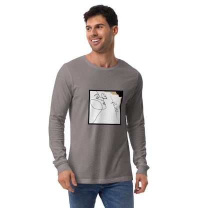 Faithline Long Sleeve Shirt - Left Placement product image 23 in Heather Forest, size M, with front view and left placement.