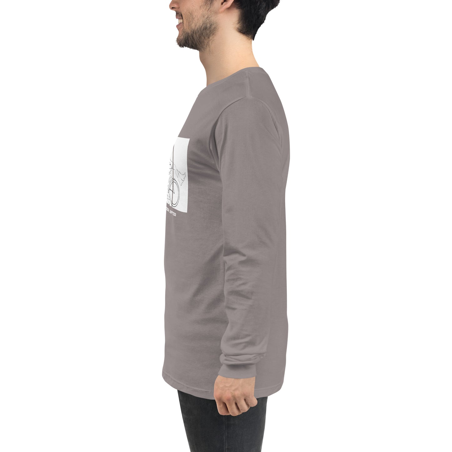 Ever After Long Sleeve Shirt - Left Placement by R.A. Apparel, image 75, left-side angle, Gold, size XL, left placement.