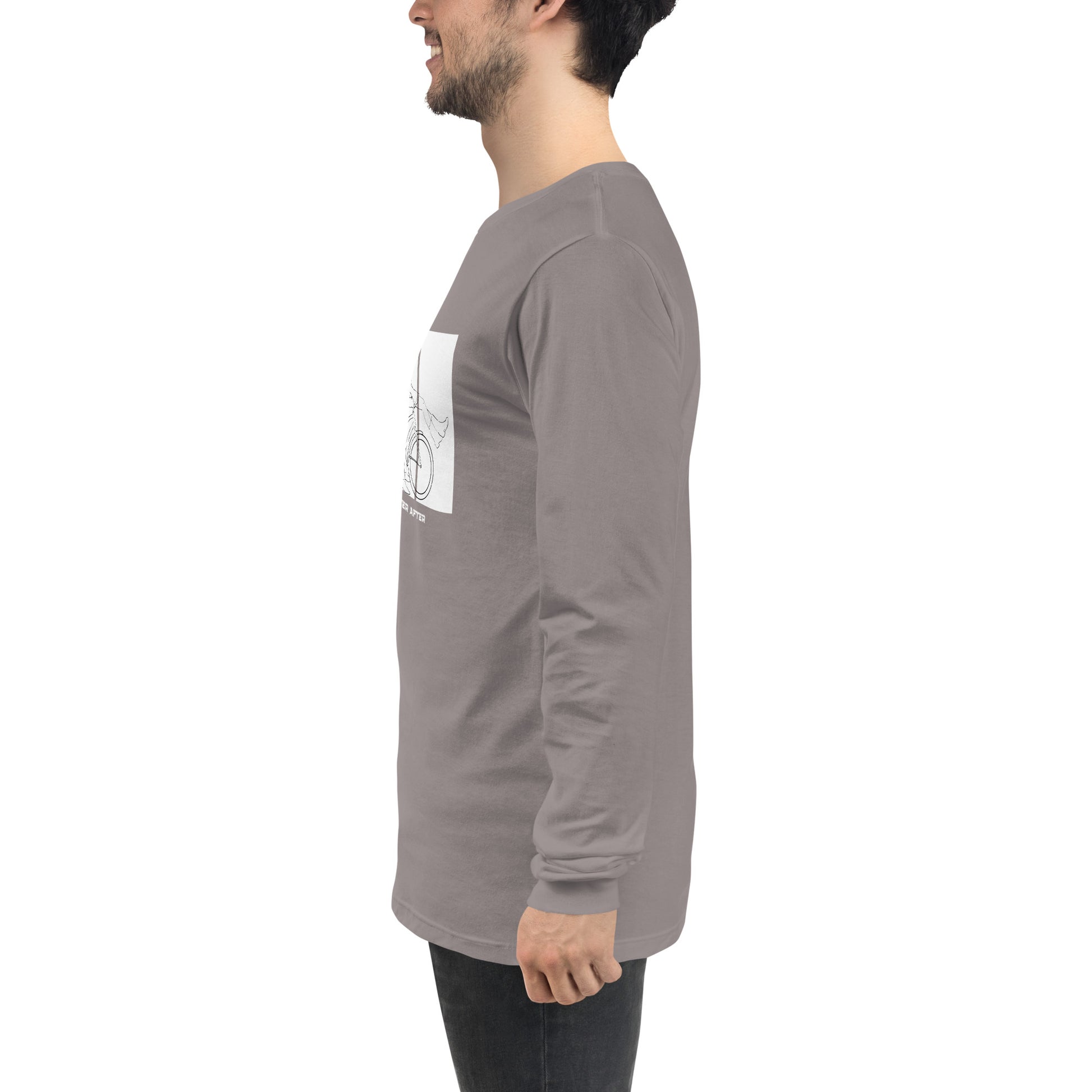 Ever After Long Sleeve Shirt - Left Placement by R.A. Apparel, image 75, left-side angle, Gold, size XL, left placement.