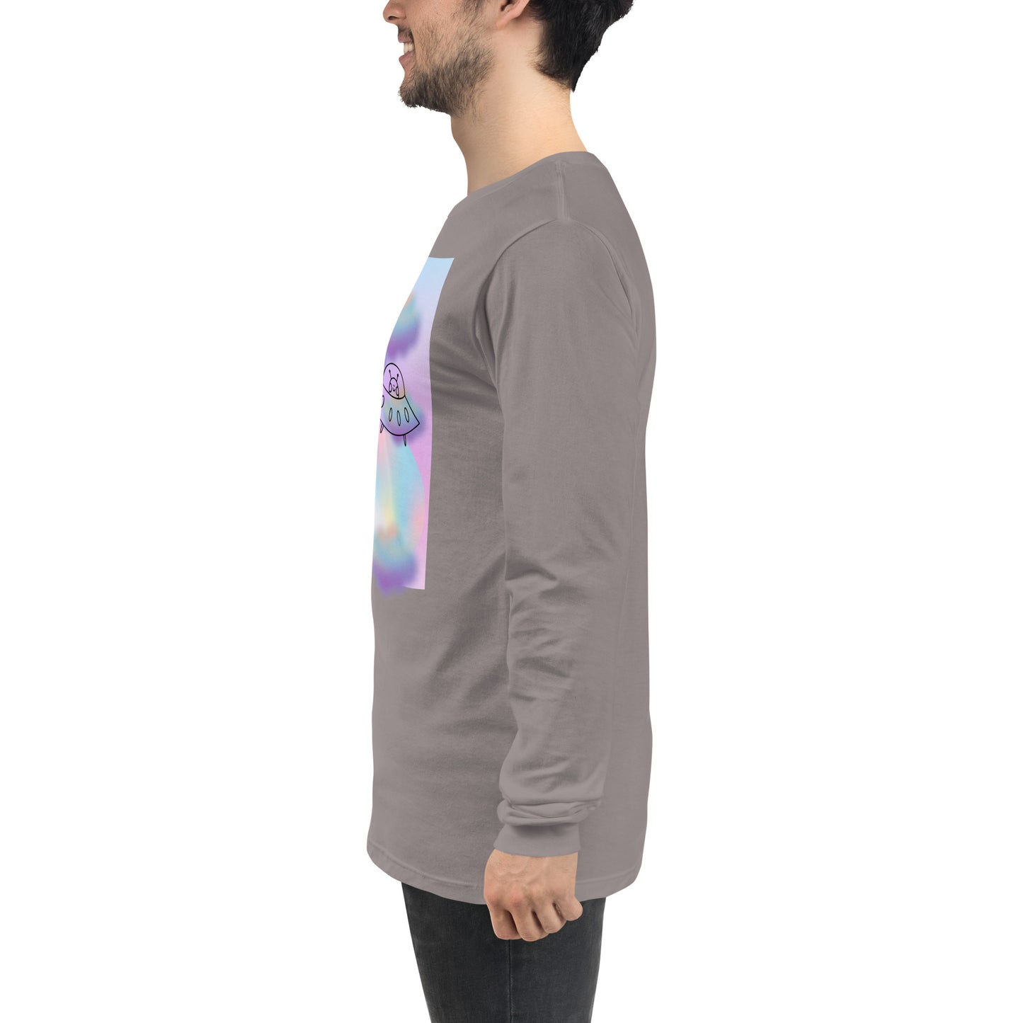 Sprinkle Theory Long Sleeve Shirt - Left Placement by R.A. Apparel, image 75, left-side angle, Gold, size XL, left placement.