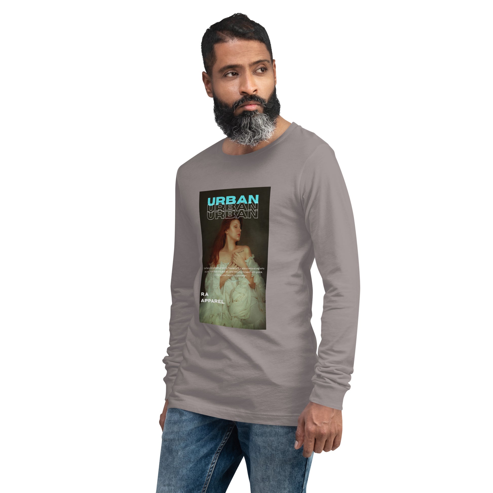 Urban Long Sleeve Shirt - Left Placement image 24: Maroon version, size 2XL with front view, left-side angle of the Urban range.