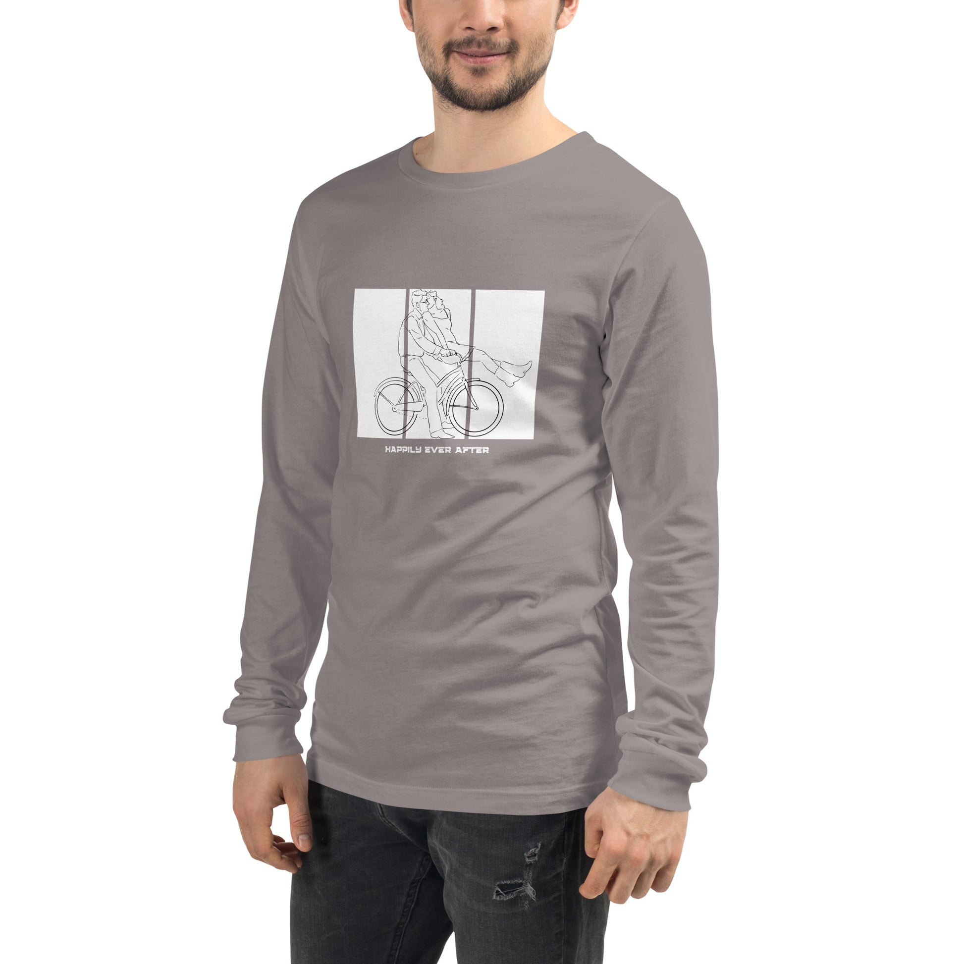 Ever After Long Sleeve Shirt - Left Placement image 77: Athletic Heather version, size S with front view, left-side angle of the Happily Ever After range.