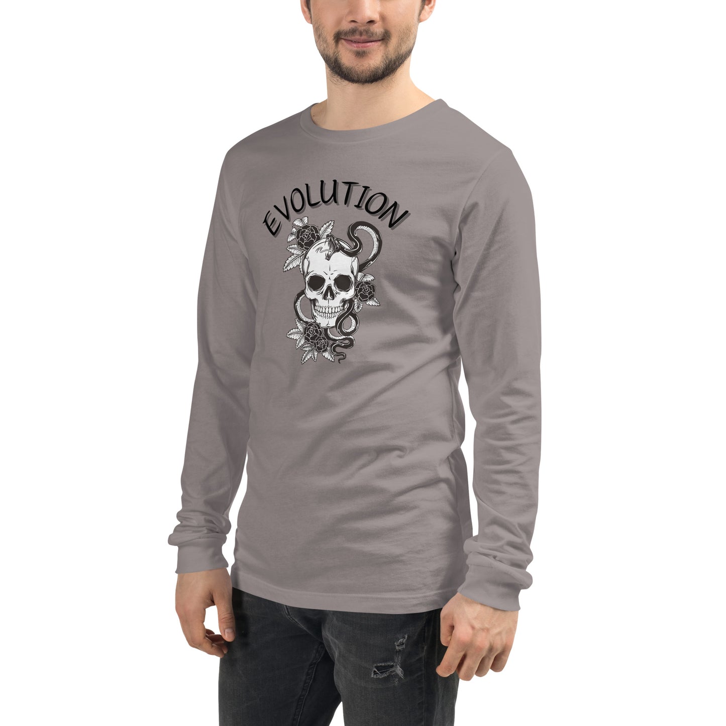 Evolution Long Sleeve Shirt - Left Placement image 77: selected colour version with front view, left-side angle of the Evolution range.