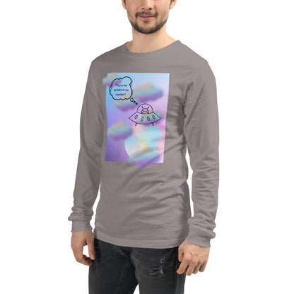 Sprinkle Theory Long Sleeve Shirt - Left Placement image 77: Athletic Heather version, size S with front view, left-side angle of the You're the Sprinkle to My Cupcake range.
