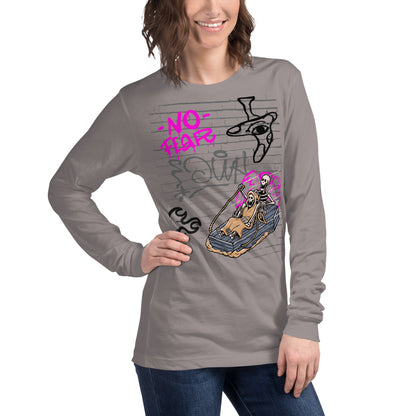 Fearless Long Sleeve Shirt - Left Placement image 48: True Royal version, size 2XL with front view, right-side angle of the No Fear range.