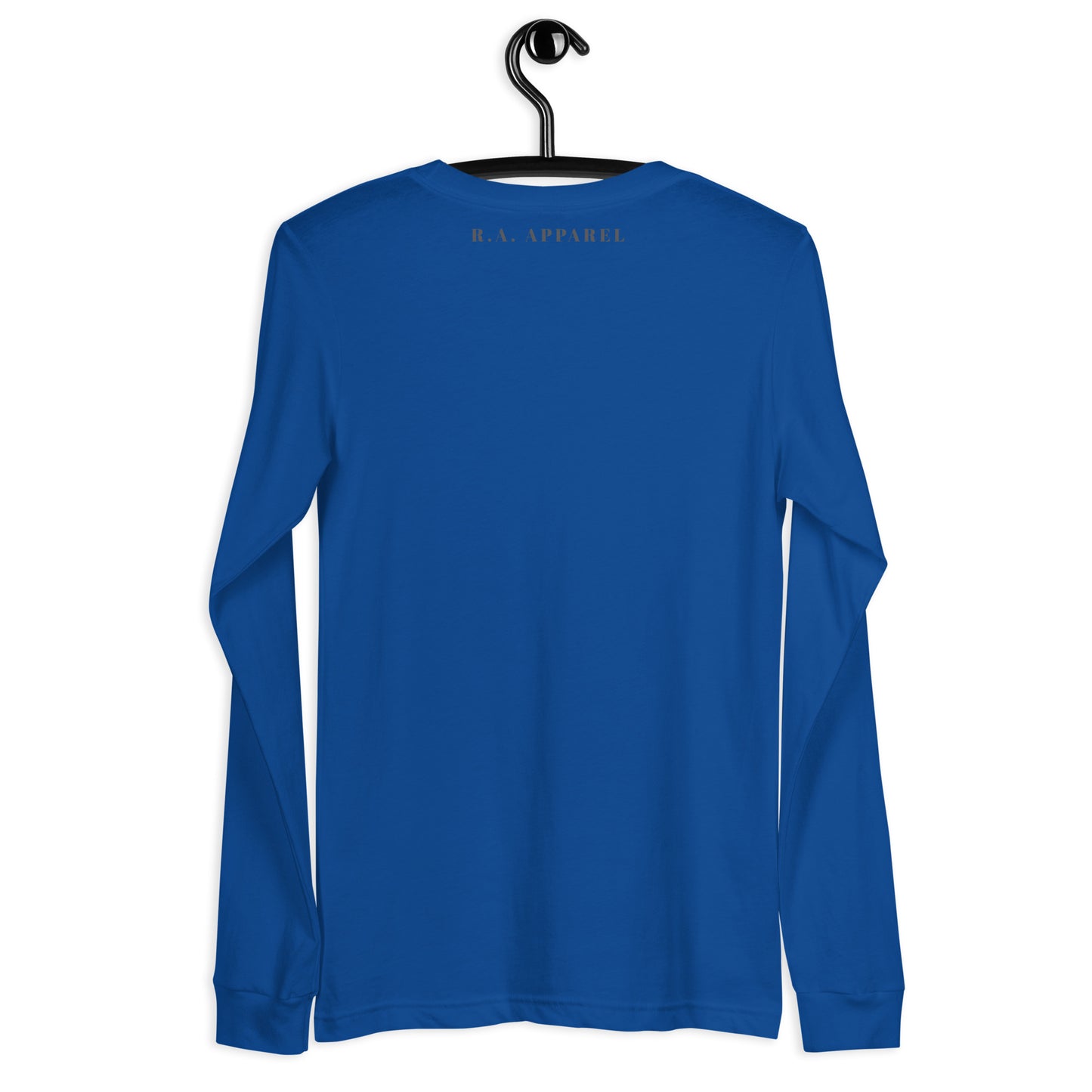 Astral Circle Long Sleeve Shirt - Left Placement by R.A. Apparel, image 28, back view, Red, size L, left placement.