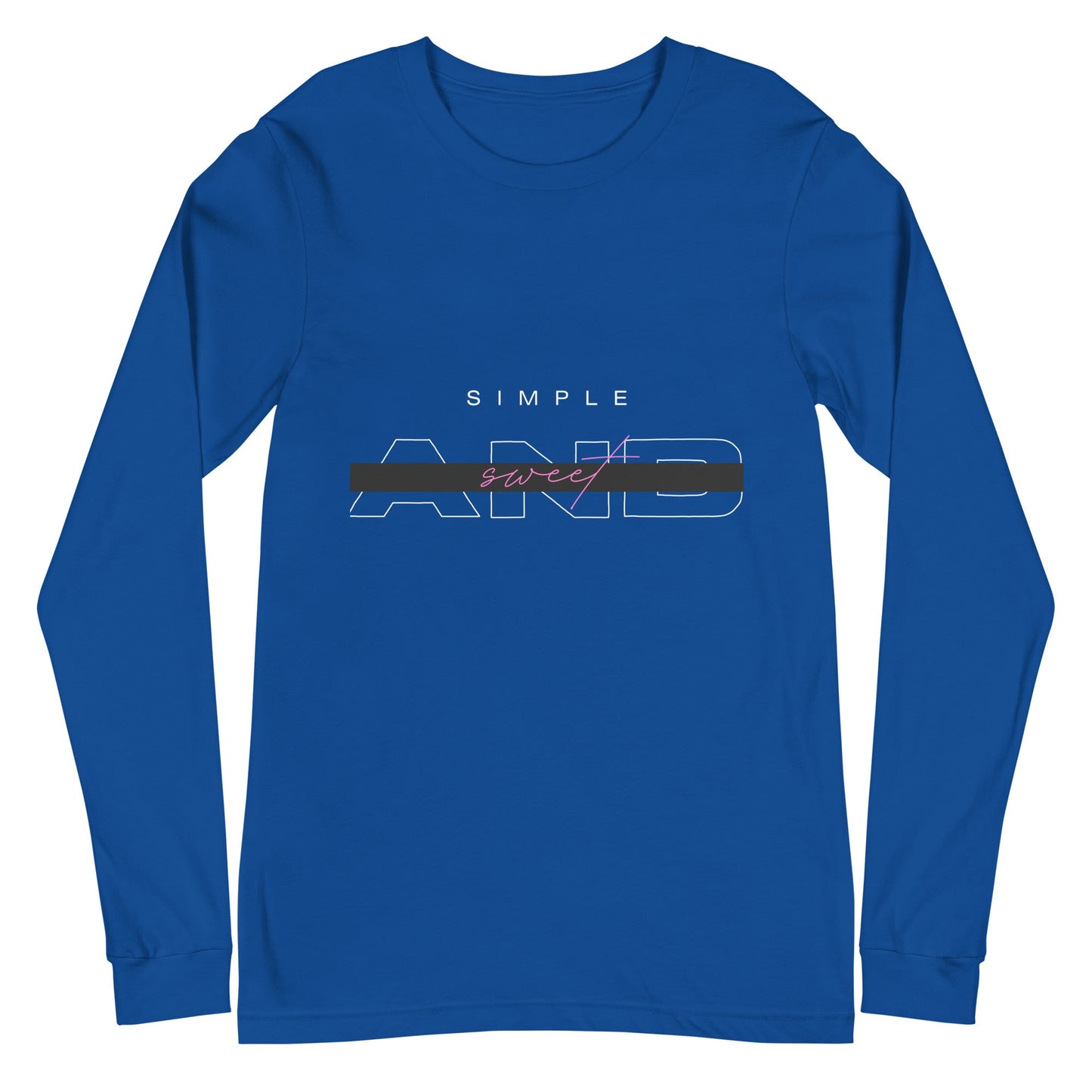 Sweet Minimal Long Sleeve Shirt - Left Placement image 9: Black version, size M with front view of the Simple and Sweet range.
