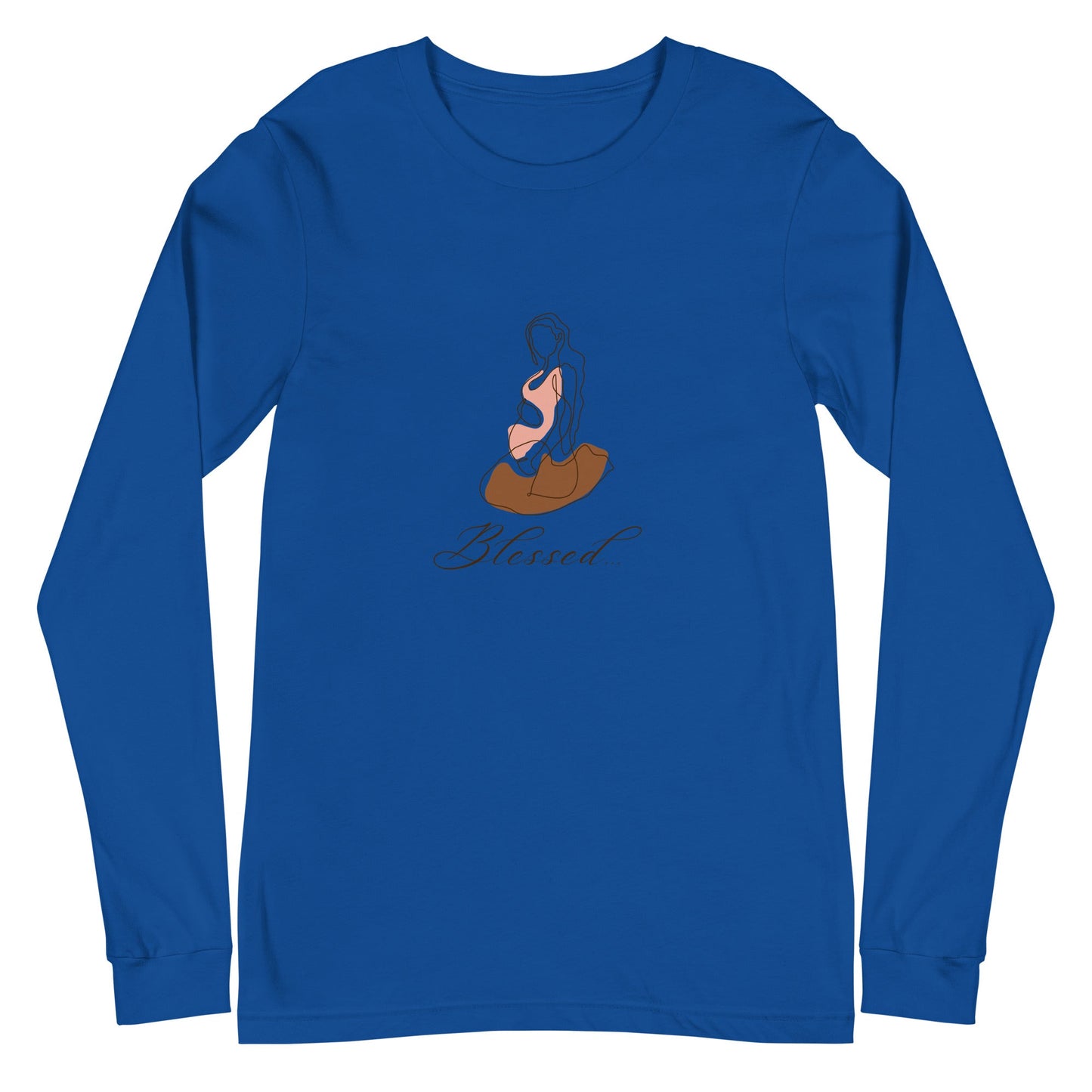 Grace Mark Long Sleeve Shirt - Left Placement image 8: Black version, size S with front view of the Blessed range.