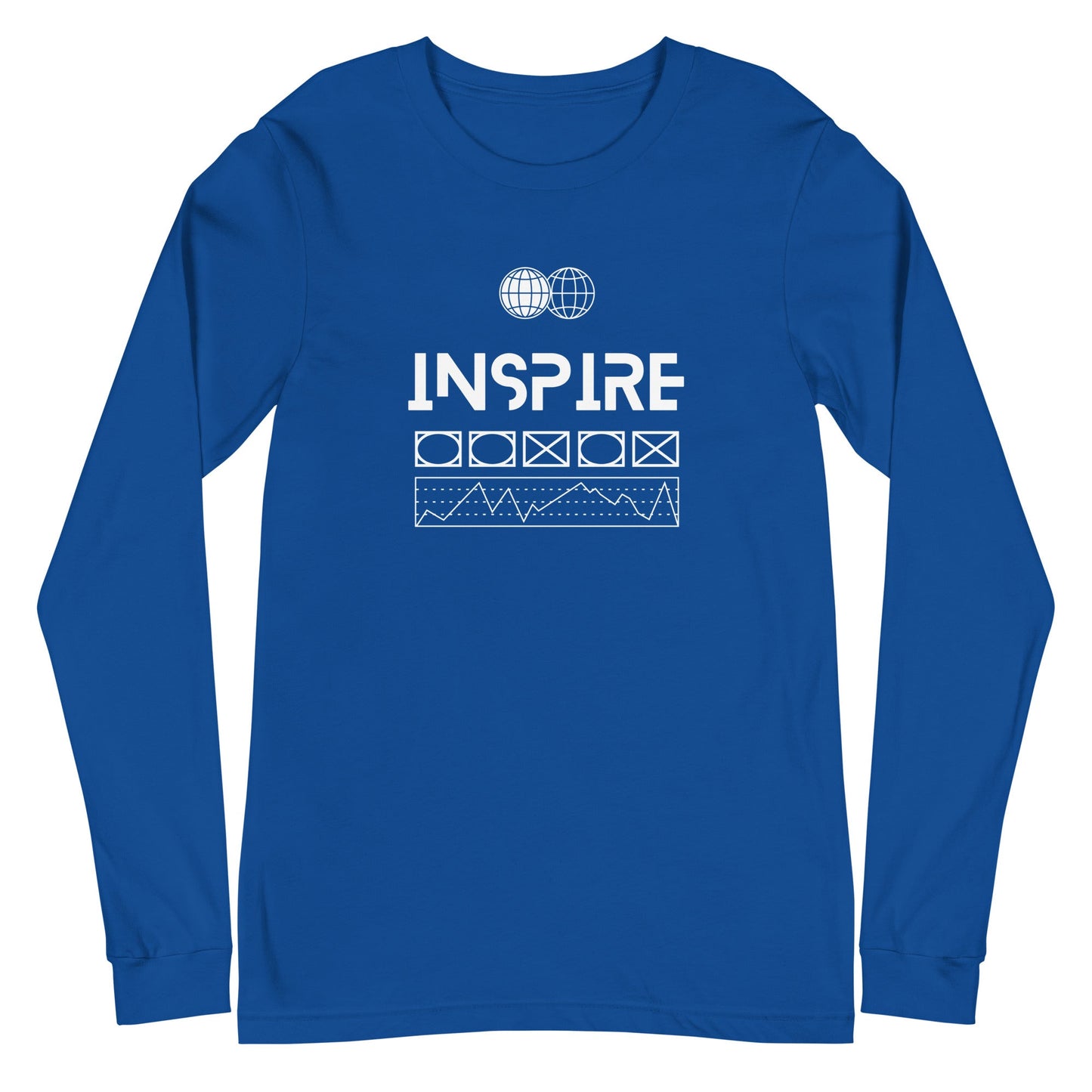 Inspireline Long Sleeve Shirt - Left Placement image 7 in Black, size XS, showing front view for the Inspire design.