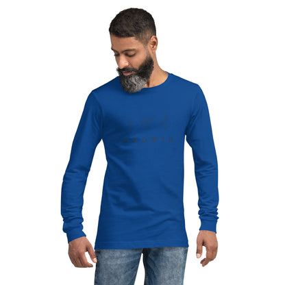 Growthline Long Sleeve Shirt - Left Placement image 57: Military Green version, size S with front view of the Growth range.