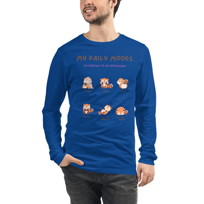 Image 85 of Sand Dune Mood Diary Long Sleeve Shirt - Left Placement, size XL, with My Daily Moods artwork visible in front view.