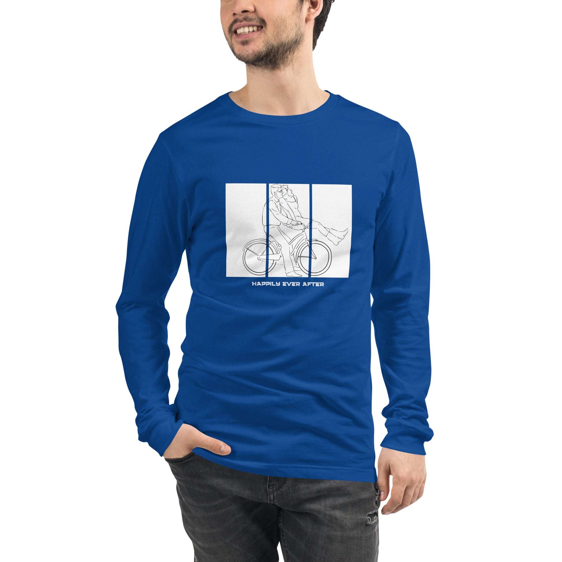 Ever After Long Sleeve Shirt - Left Placement image 85 in Sand Dune, size XL, showing front view for the Happily Ever After design.