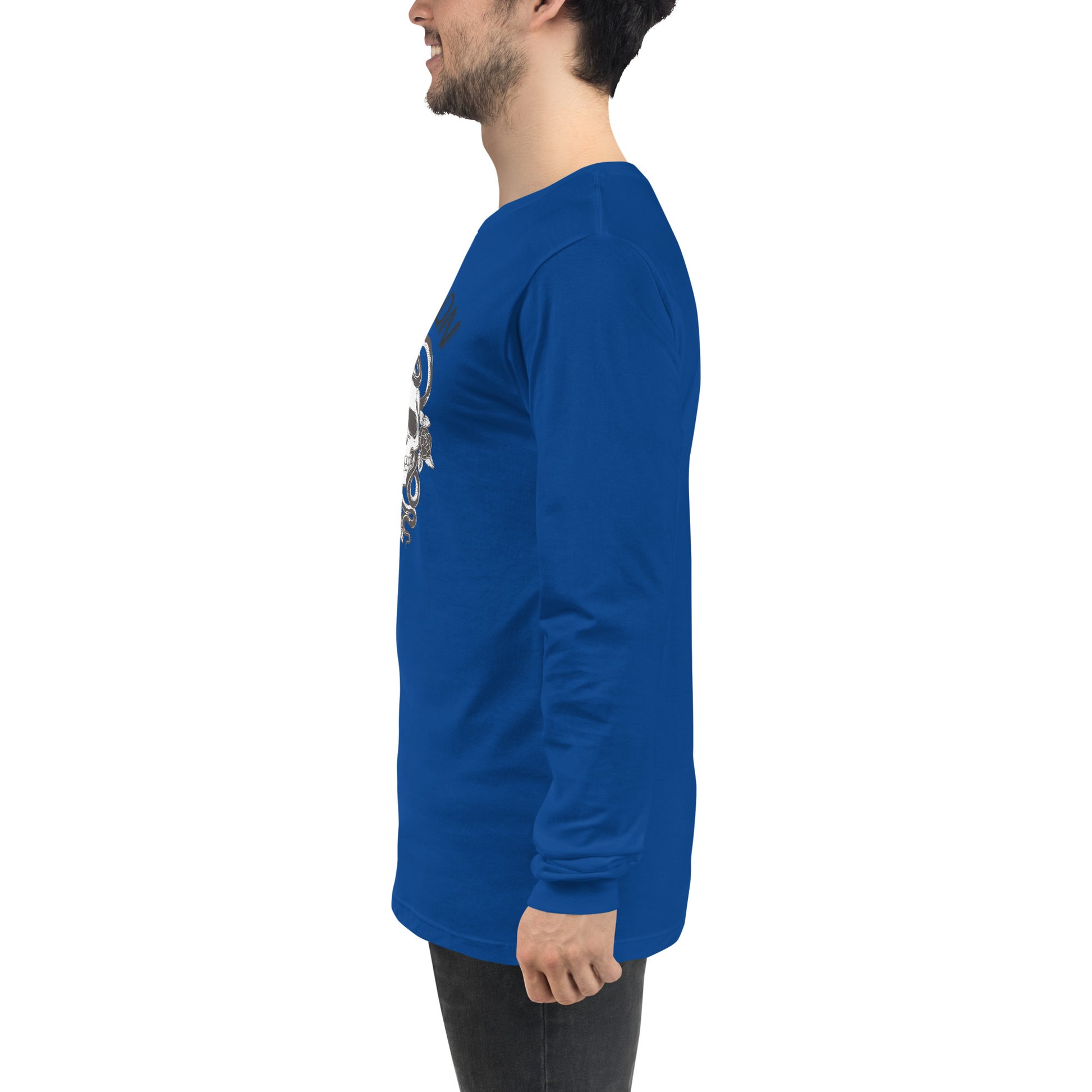 Image 81 of selected colour Evolution Long Sleeve Shirt - Left Placement, with Evolution artwork visible in left-side angle.