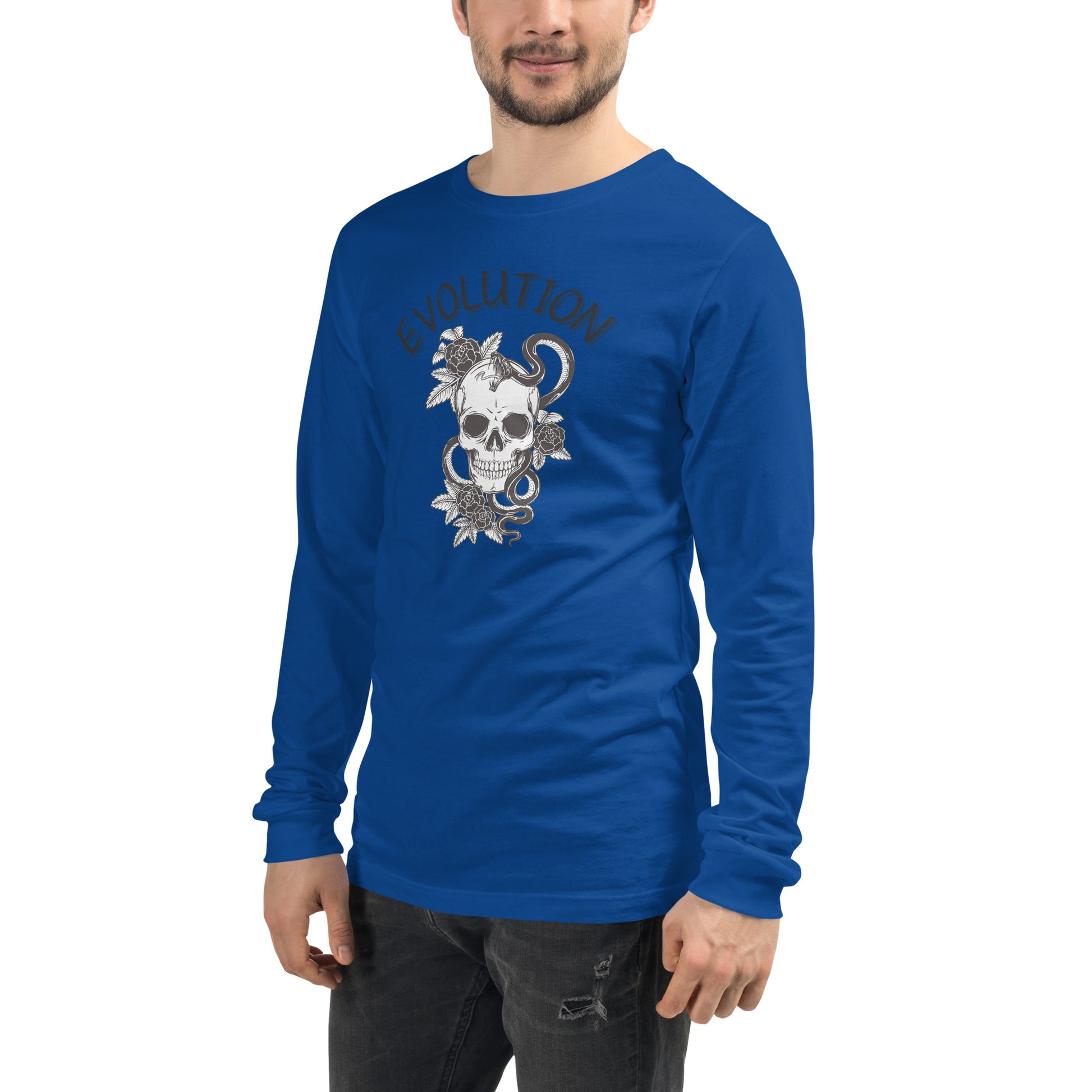 Evolution Long Sleeve Shirt - Left Placement by R.A. Apparel, image 83, front view, left-side angle, selected colour, left placement.