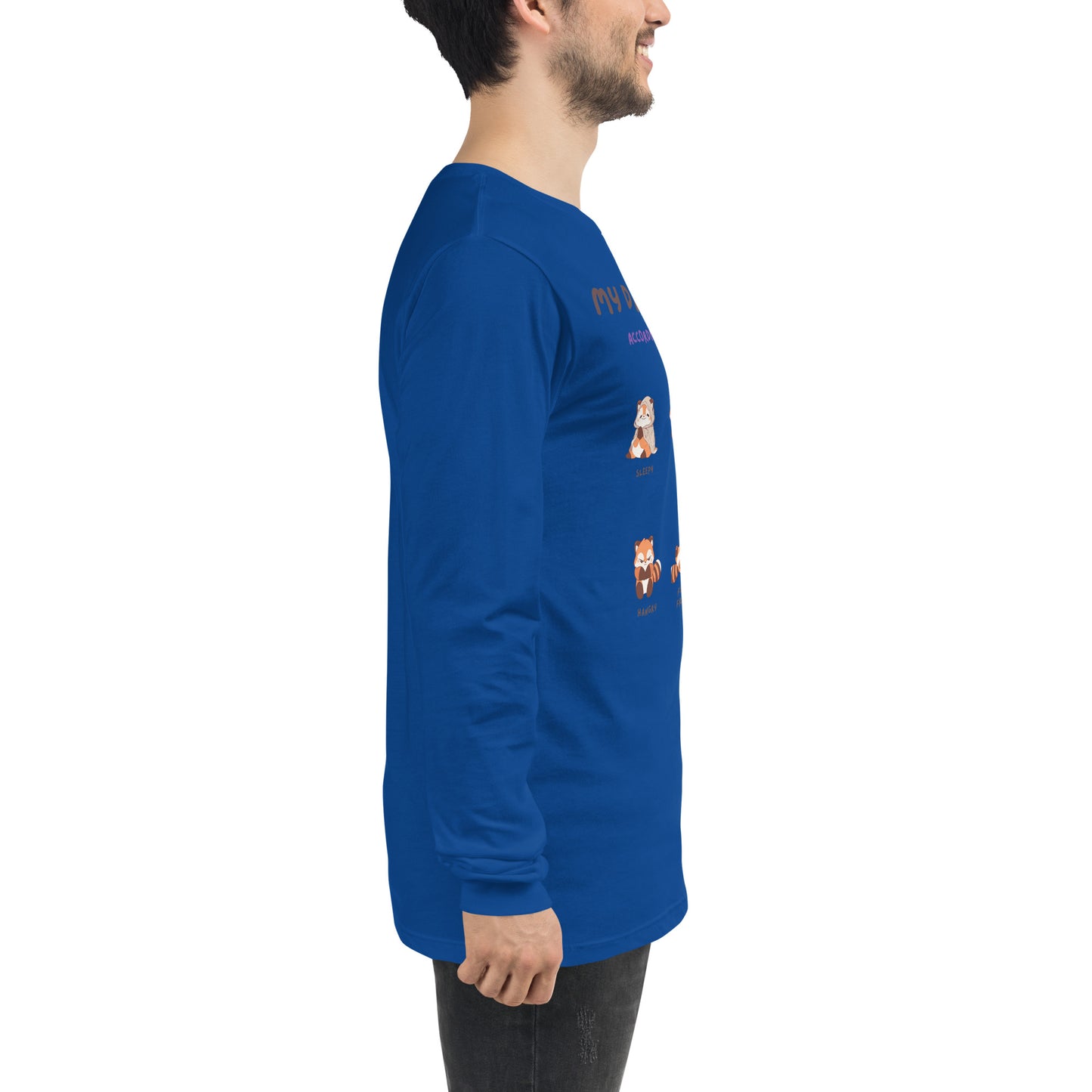 Mood Diary Long Sleeve Shirt - Left Placement image 88: White version, size M with right-side angle of the My Daily Moods range.
