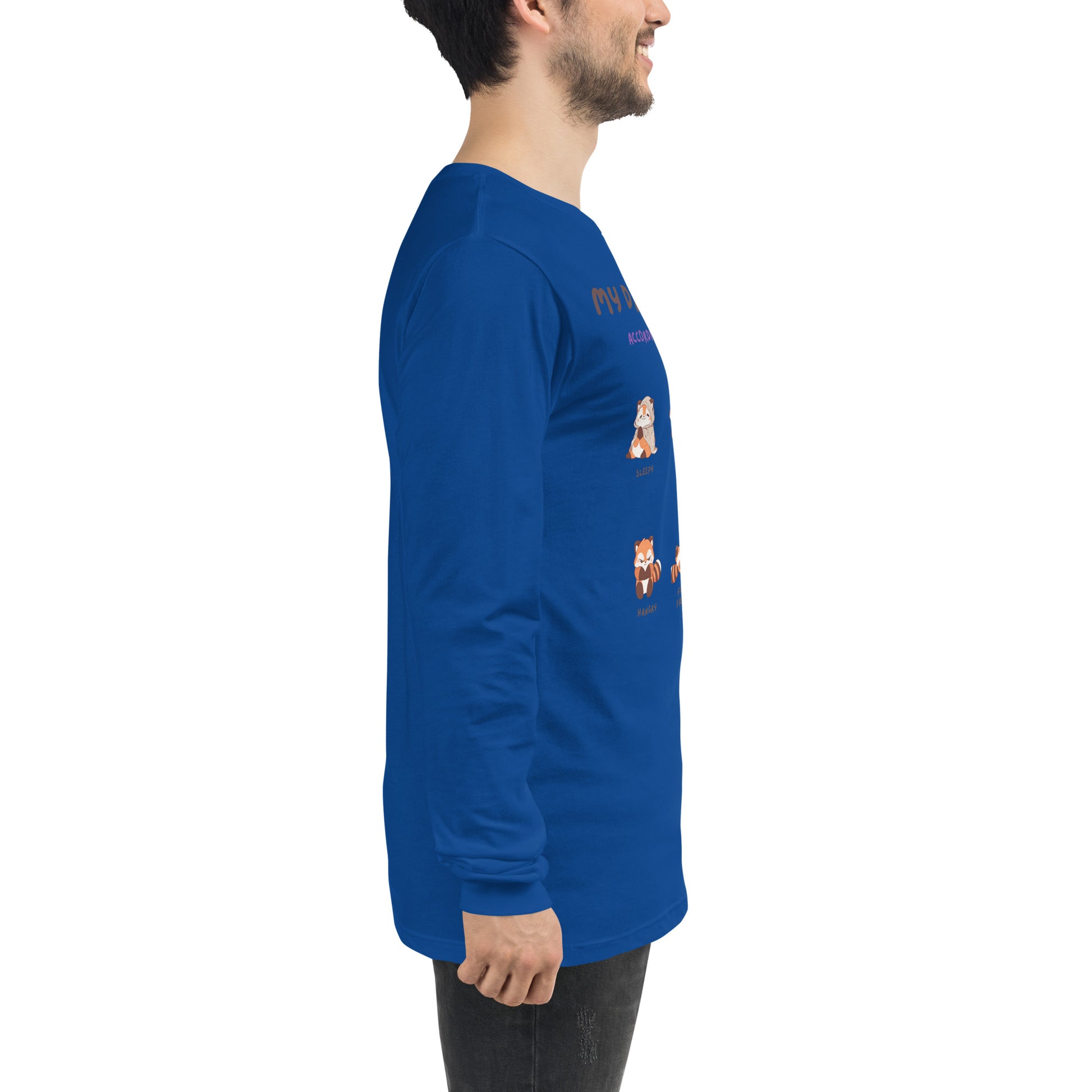 Mood Diary Long Sleeve Shirt - Left Placement image 88: White version, size M with right-side angle of the My Daily Moods range.