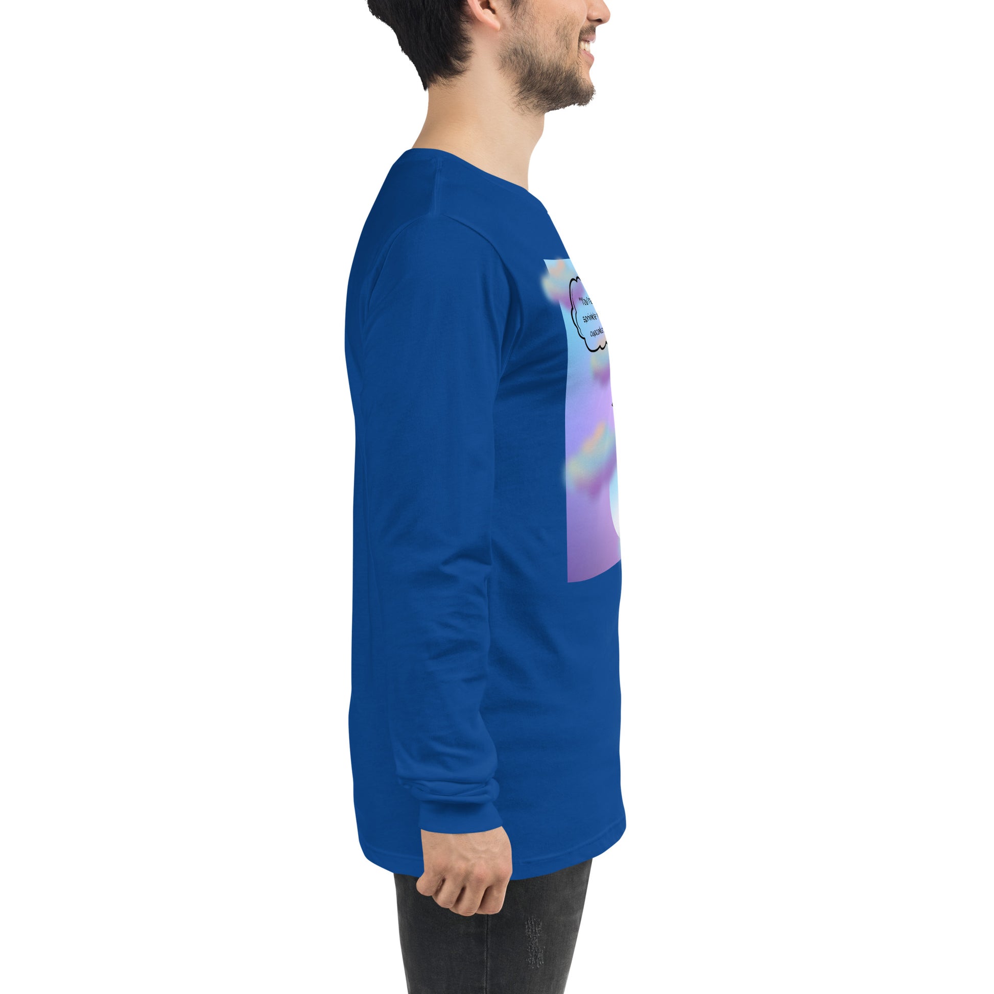 Sprinkle Theory Long Sleeve Shirt - Left Placement image 88: White version, size M with right-side angle of the You're the Sprinkle to My Cupcake range.