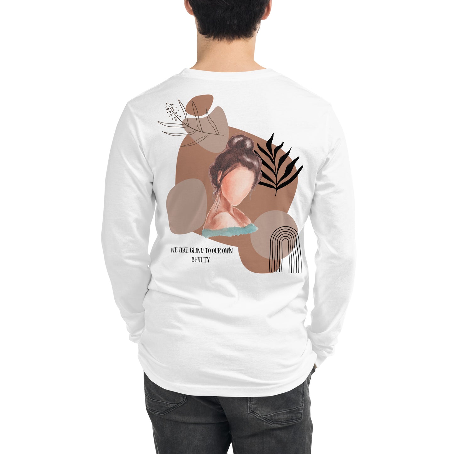 Blind Signal Long Sleeve Shirt - Left Placement 39 image 11: Maroon version, size XL with back view of the We Are Blind range.
